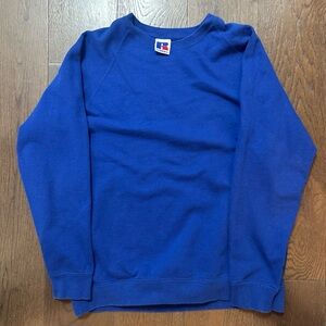 Vintage Russell Athletic Cotton Crewneck Sweatshirt Royal Blue Size 3XL